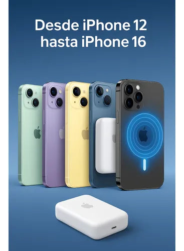 Cargador Inalámbrico Para Iphone 10000 Mah Magsafe Portátil Blanco