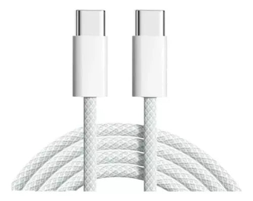 Cable Tipo C Para Apple Iphone Carga Rápida 60w Original Blanco