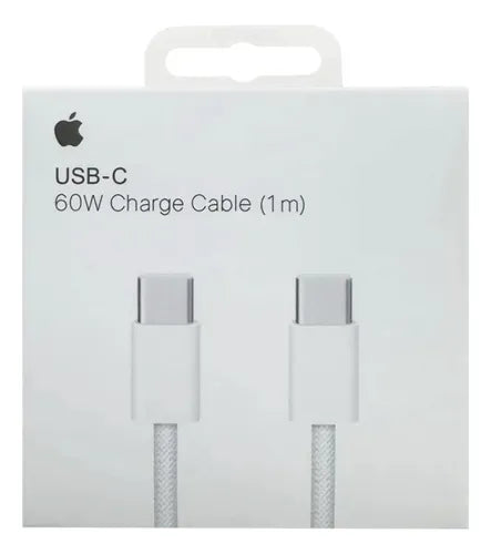 Cable Tipo C Para Apple Iphone Carga Rápida 60w Original Blanco